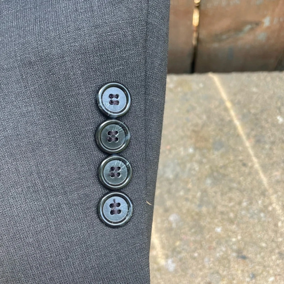 Haggar Men’s Blazer Suit Jacket Dark Grey Size 44R - Picture 9 of 11